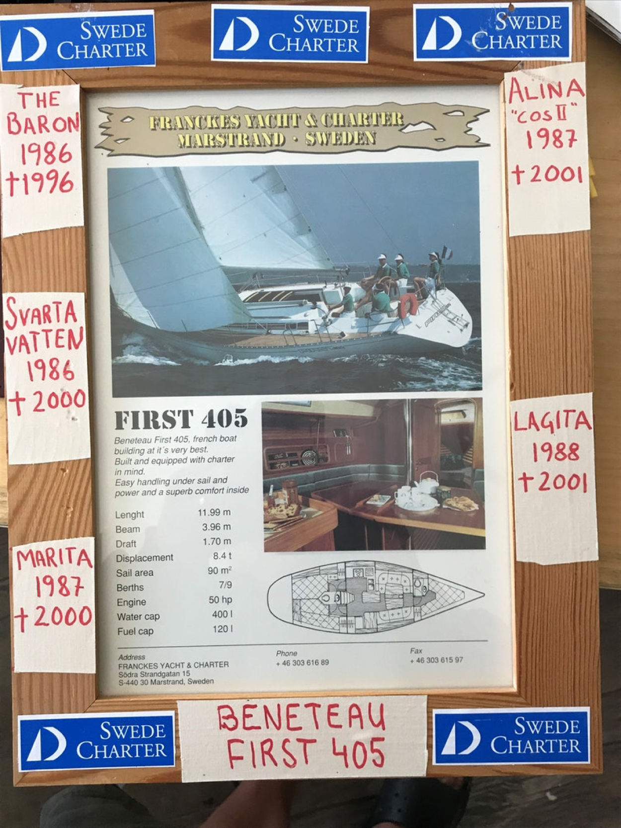 En bild på en av de första annonserna Staffan Francke framställde för seglarveckan.